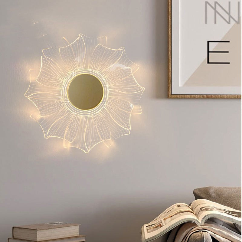 New Creative Lighting Personality Petal Acrylic LED Wall Lamp Modern Simple lighting system