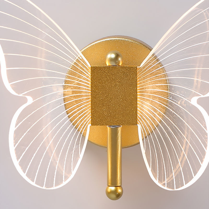 Premium Butterfly Wall Lamp Light Luxury Bedside Warm Decoration Lighting