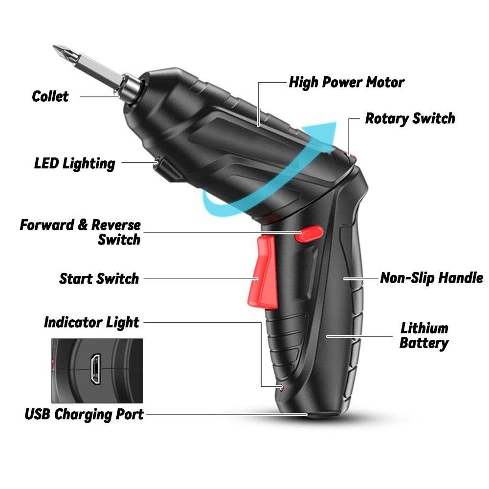 Household Small Electric Drill Rechargeable Furniture Disassembly Screwdriver
