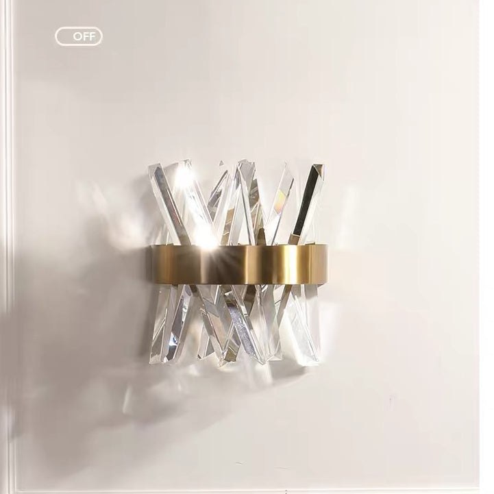 Premium Wall Lamp Living Room  lighting, Hall Background Wall Corridor Aisle Bedside High-end American Crystal Wall Lamp