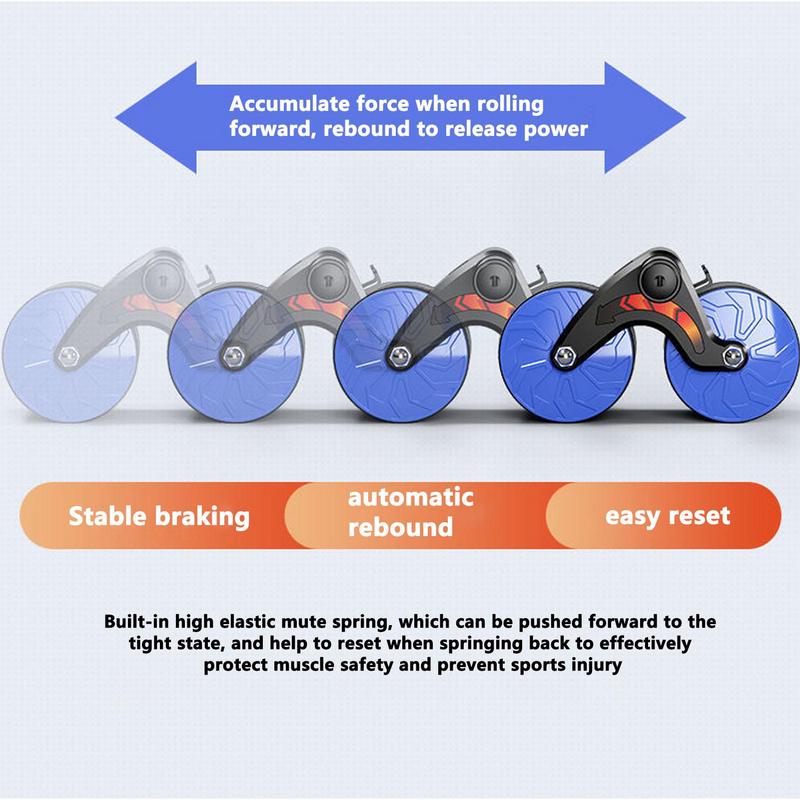 Ab Roller for Abs Workout for Abdominal Assist Core Strength Training Home Roller, Abdominal Wheel Automatic Rebound Abdominal Training Abs Fitness Equipment, Abdominal Push Up Training Home Gym