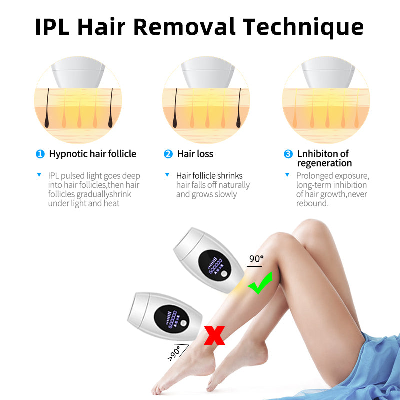 LCD Laser IPL Hair Removal Device, Permanent Hair Removal with the Flash Professional IPL Machine for Lasting Results and Effortless Beauty