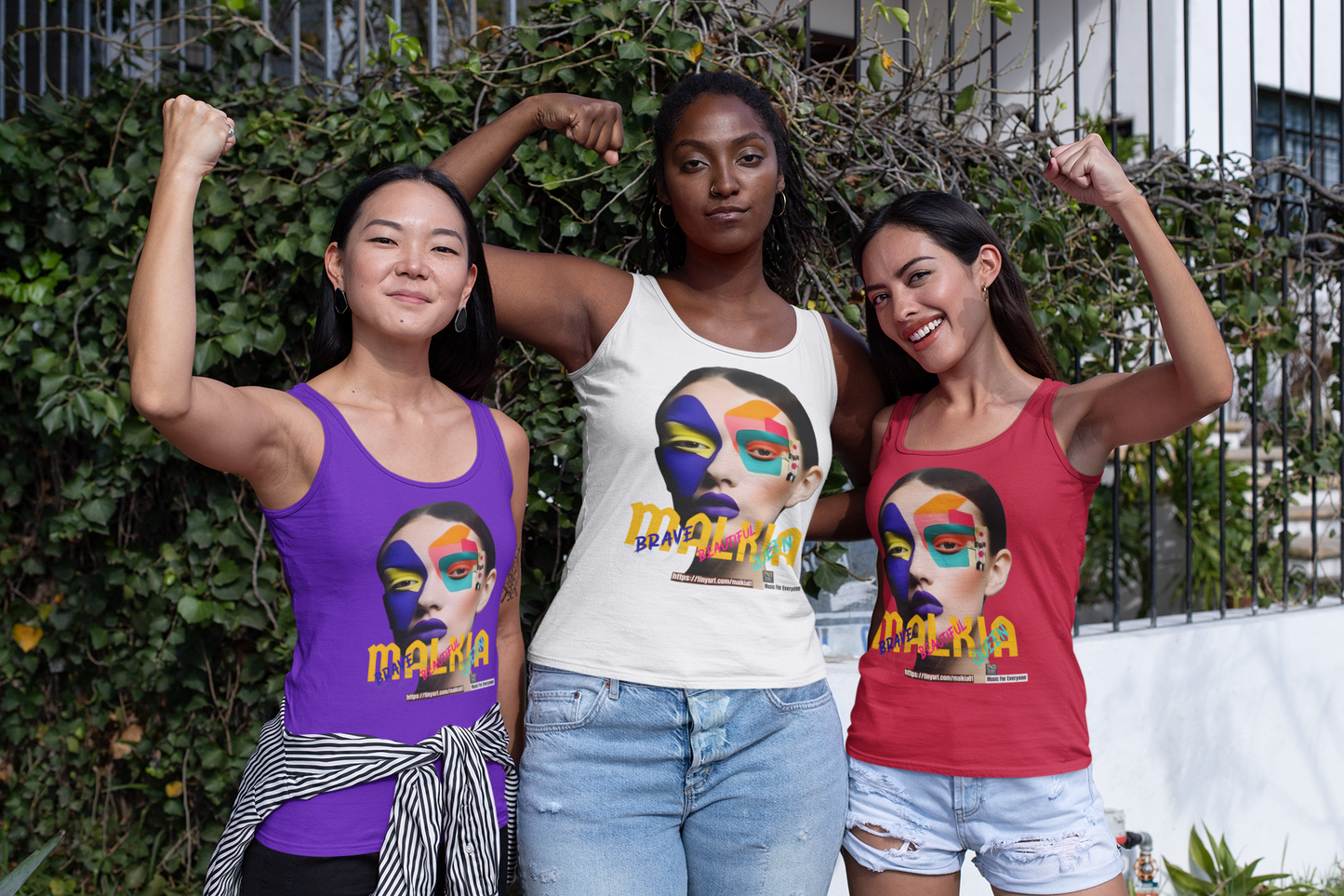 MALKIA - Brave, Beautiful, Queen - Women's Ideal Racerback Tank