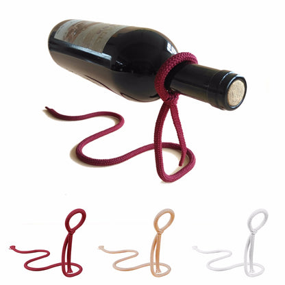 Creative Novelty Magic Illusion Floating Wine Bottle Holder Rope Lasso Wine Rack Whisky Whiskey Kitchen Bar Pub Accessories