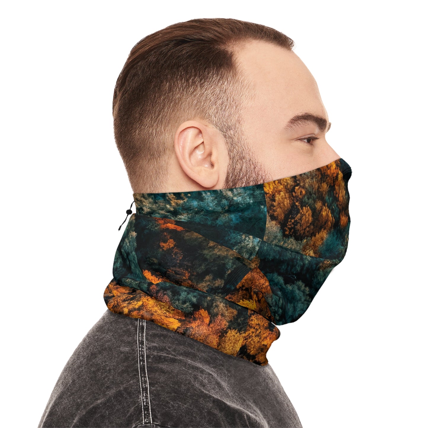 Winter Neck Gaiter With Drawstring, Elastic drawstring, you can ensure a perfect fit that stays comfy under any circumstances
