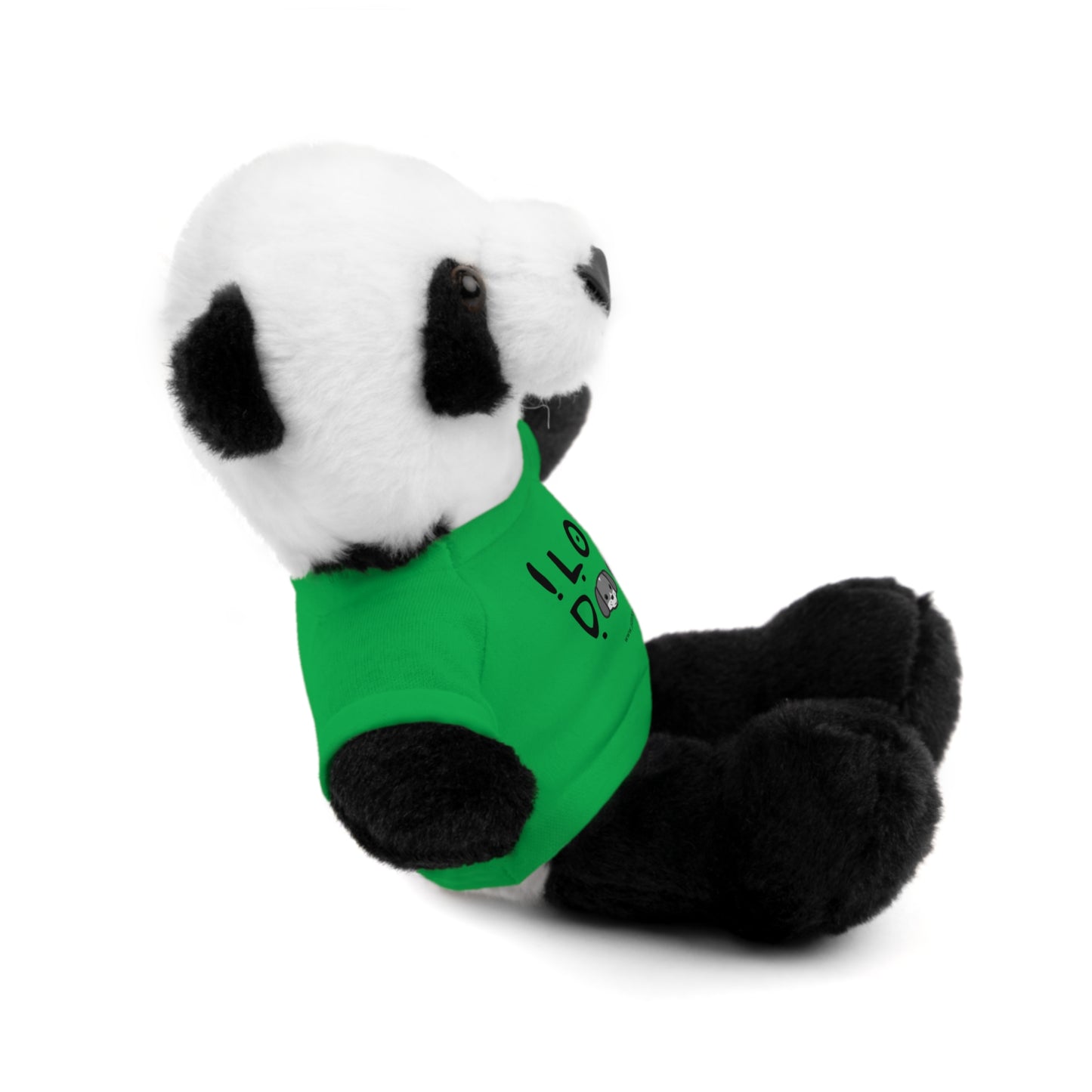 Stuffed Animals with Tee, I love Dogs, Available animals: Panda, Lion, Bear, Bunny, Jaguar, and Sheep