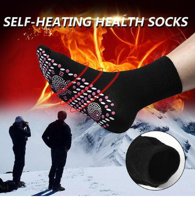 Heating Socks for Winter Cold, Benefits of Magnetic Therapy getting hot, Health Socks Unisex Magnetic Socks Self-Heating Health Care Socks