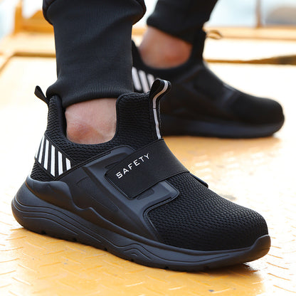 Cross-border Labor Insurance Shoes Steel Toe Cap Summer Breathable, Deodorant, Light, Smash-resistant And Stab-resistant Casual Shoes