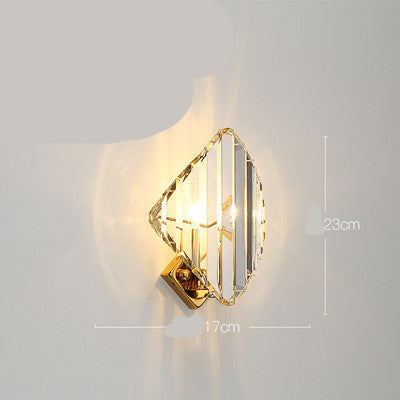 Modern Living Room Crystal Wall lighting Lamp Atmospheric Simple Creative Personality Bedroom Bedside Aisle Background