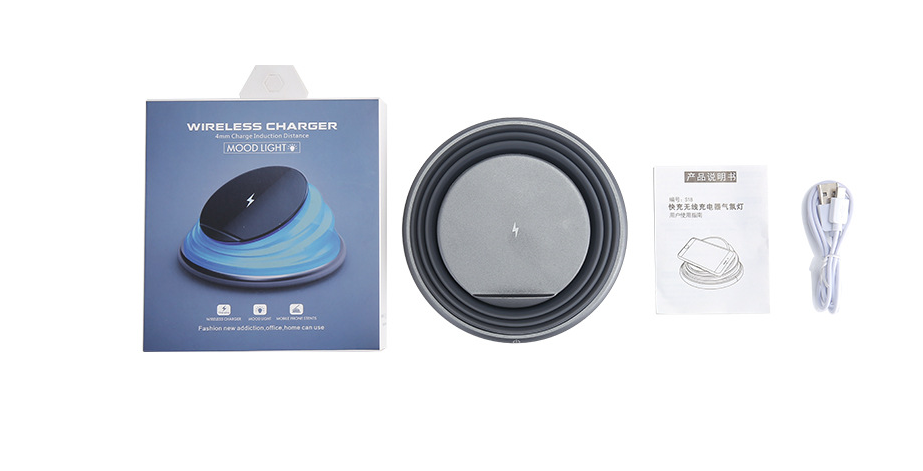 Wireless Charging Atmosphere Lamp multifunctional device, phone charger with enchanting ambiance