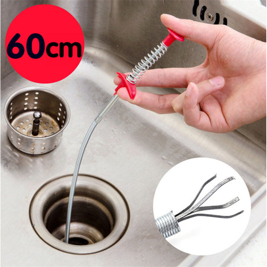 Hand Pinch Pipe Unblocker Four Claw Retriever, home, kitchen sink pipe tool, clog remover