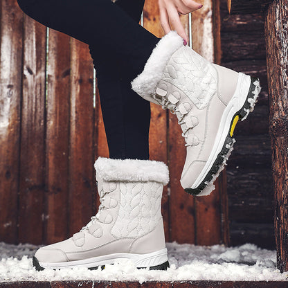 High-top platform, High Quality, cotton shoes boots, Snow friendly