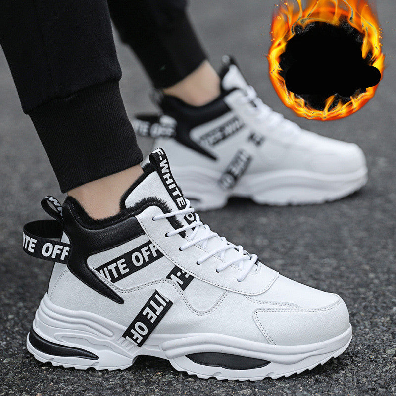 Sneakers with fleece, Warm high-top shoes, Unisex