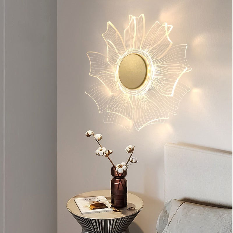 New Creative Lighting Personality Petal Acrylic LED Wall Lamp Modern Simple lighting system