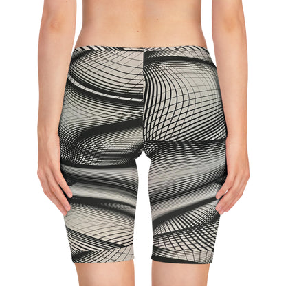 Mesh pattern Women's Bike Shorts (AOP)