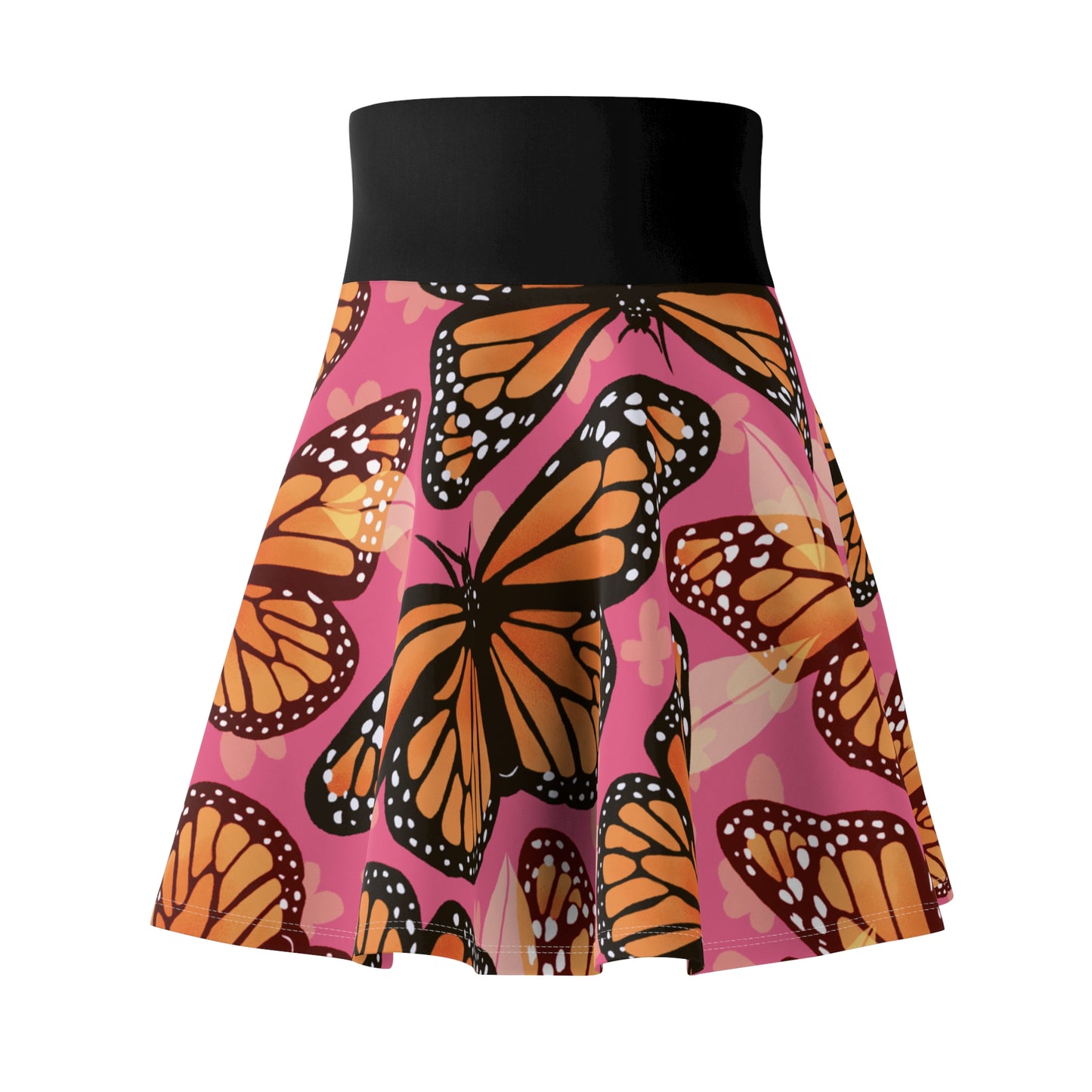 Women's Skater Skirt, butterfly pattern, versatile fit AOP skater skirt with a cozy, soft touch and a casual look,