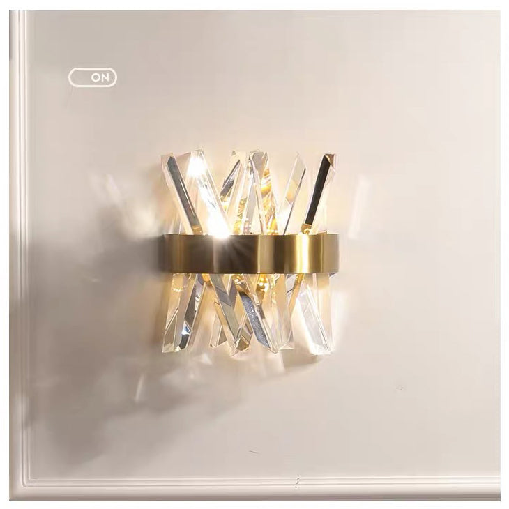 Premium Wall Lamp Living Room  lighting, Hall Background Wall Corridor Aisle Bedside High-end American Crystal Wall Lamp