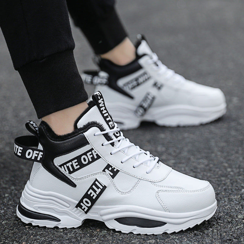 Sneakers with fleece, Warm high-top shoes, Unisex