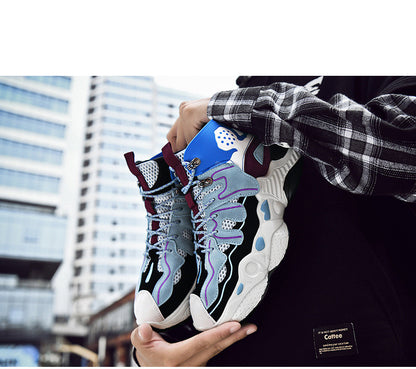 High-top street shooting student shoes men's trendy sneaker shoes