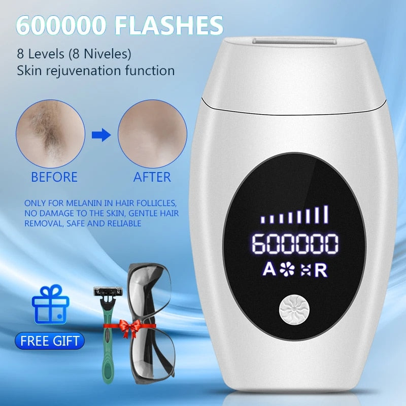 LCD Laser IPL Hair Removal Device, Permanent Hair Removal with the Flash Professional IPL Machine for Lasting Results and Effortless Beauty