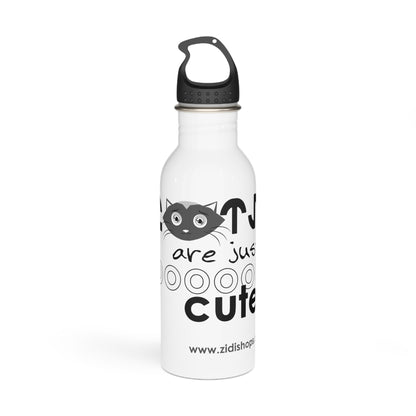 Stainless Steel Water Bottle, Cats are just so cute,  Made with 18/8 food-grade stainless steel, wide neck for effortless sipping.