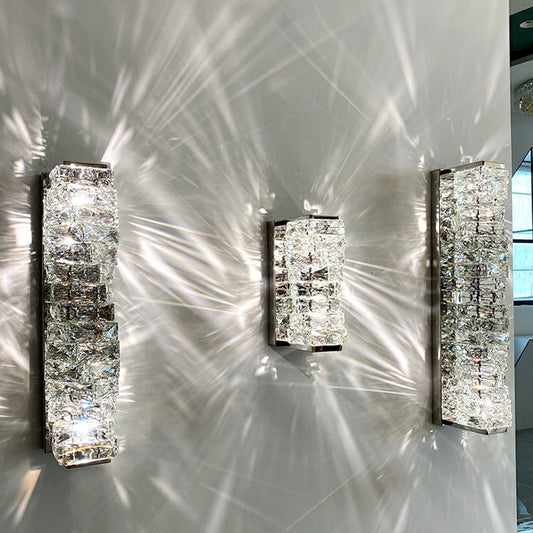 Diamond and Gold look Nordic Minimalist Aisle Staircase Wall Lighting, Executive premium quality Light Luxury Crystal Wall Lamp