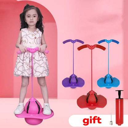Premium quality Bouncing Jumper with adjustable handles, for kids and adults, Best alternative to skipping ropes, carrying capacity of 90-100KG (LBS198.416 to 2.20462)