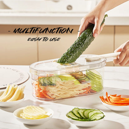 New Generation Multifunction Vegetable Cutter With Basket And Brush Portable Slicer Chopper Kitchen Tools