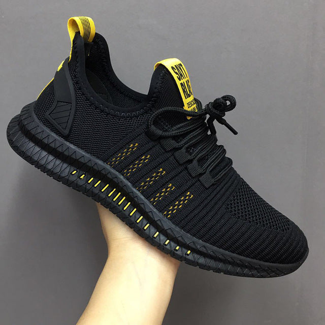 Breathable Mesh Cloth Shoes with Plastic Sole - Stylish and Comfortable Mesh Shoes for Men and Women (Black Red, Black Yellow, Black and White)