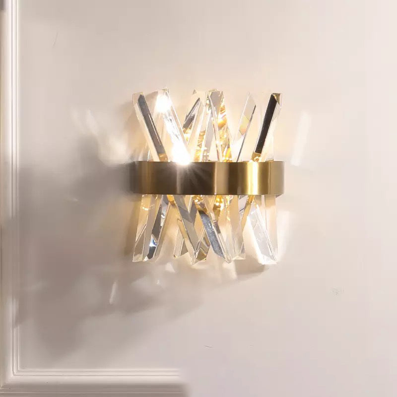 Premium Wall Lamp Living Room  lighting, Hall Background Wall Corridor Aisle Bedside High-end American Crystal Wall Lamp