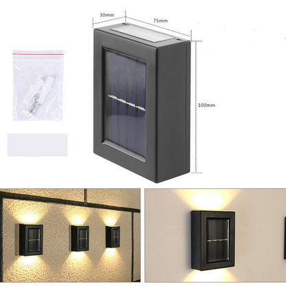 Solar Small Night Outdoor Garden Wall Light Decorative lighting for Courtyard, stairs and more
